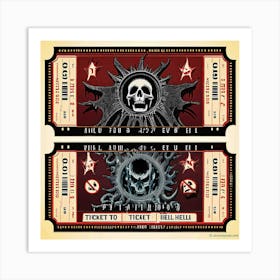 Death Metal Concert Tickets Art Print