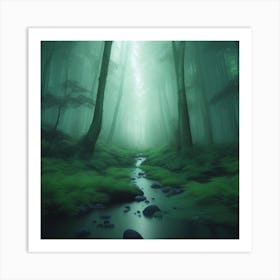 Forest In The Mist Art Print