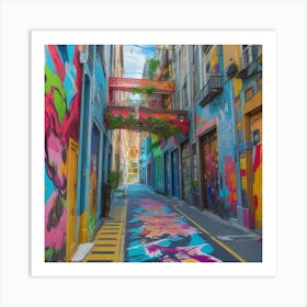 Colorful Alley Art Print