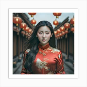 China in Red 3 Art Print