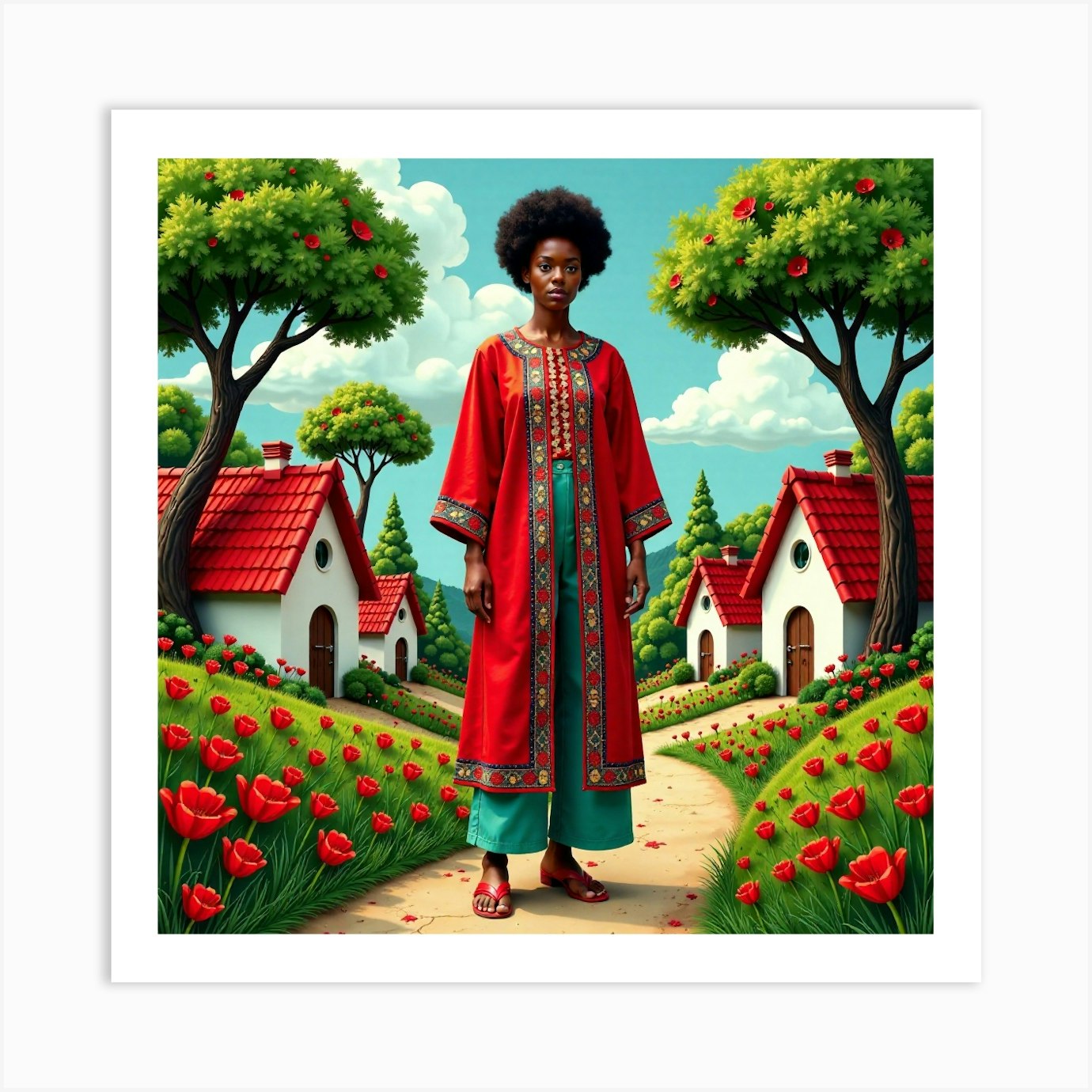 Afro-American Woman 1 Art Print by Nohacreations/artistrycreations
