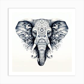 Elephant Series Artjuice By Csaba Fikker 017 Art Print