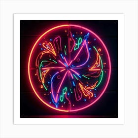 Neon Circle Poster