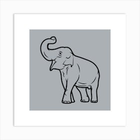 Elephant Drawing Art Print