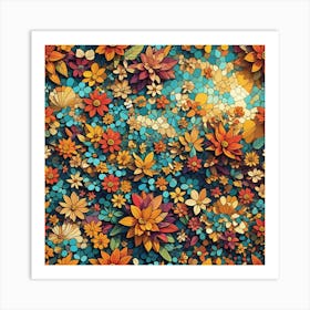 Abstract Floral Pattern Art Print