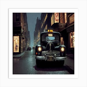 Night In New York City 1 Art Print