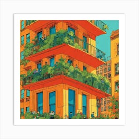 Nyc Apartment Building Art Print