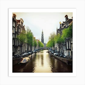 Amsterdam Canal - Canal Stock Videos & Royalty-Free Footage Art Print