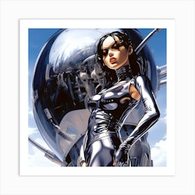 Futuristic Girl Art Print