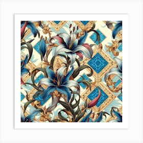 Mosaic Lily Art Print