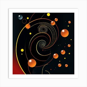 Spirals And Bubbles Art Print