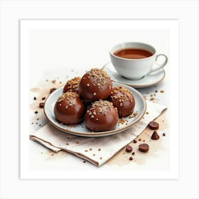 Chocolate Truffles Art Print