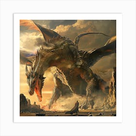 Dragons In The Sky Art Print