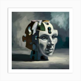 A Captivating Thought Provoking Acrylic Painting Art Print