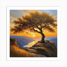 Sunset Tree 4 Art Print