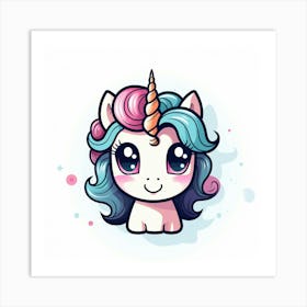 Cute Unicorn 627 Art Print