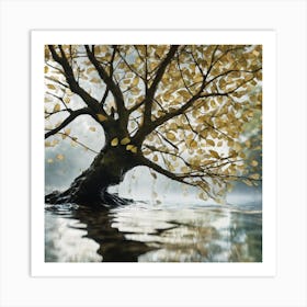 Tree In The Water Art Print