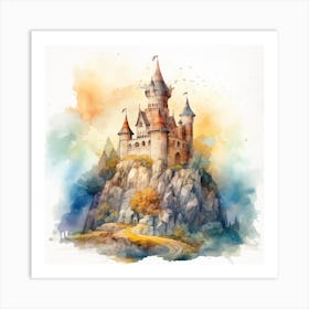 Watercolor Castle Art Print