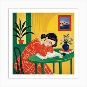 Woman Sleeping 3 Art Print