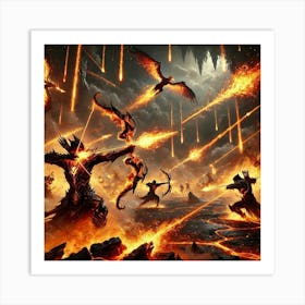 A Dynamic Scene Showcasing The Abilities Of The Fi Art Print