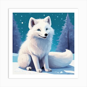 Arctic Fox Art Print