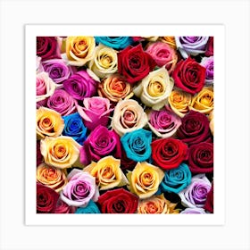 Colorful Roses Background 49 Art Print