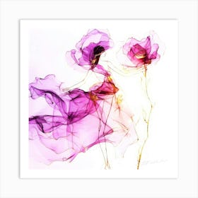 Flower Ethereal - Purple Roses Art Print