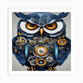 Clockwork Owl Art Print