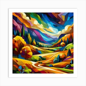 Abstract Landscape Painting 10 Art Print