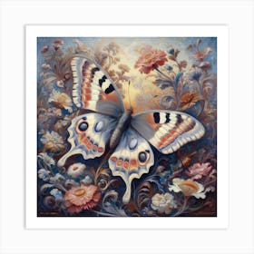 Butterfly In The Garden 1 Art Print