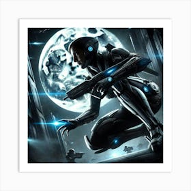 A Dramatic Sci Fi Scene Featuring High Commander S Art Print