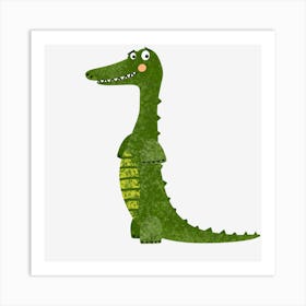 Cute crocodile Art Print