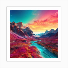 Chilean Landscape Art Print