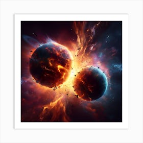 Worlds Collide Art Print