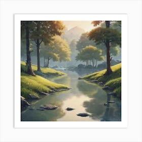 Landscape Painting 44 Art Print