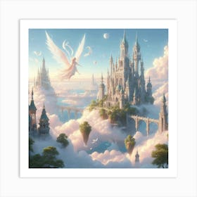 Fairytale Castle paintings art print Art Print