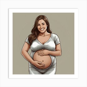 Pregnant Woman Art Print