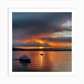 Sunset In Scotland 6 Art Print