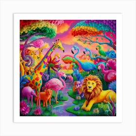 Zoo Animals Art Print