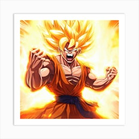 Dragon Ball Z Wallpaper Art Print