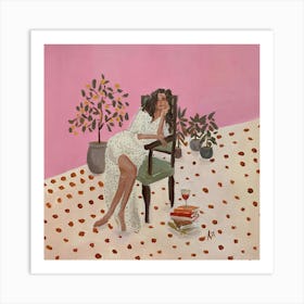 Girl In A Chair Art Print