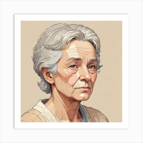 Portrait Of An Old Woman Art Print