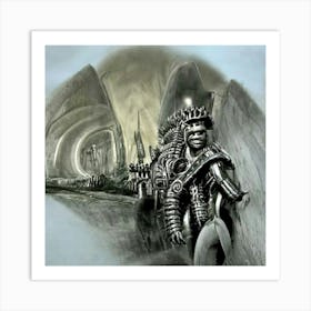 Black Warrior Art Print