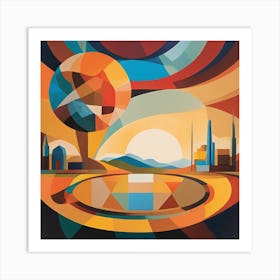 Abstract Cityscape Art Print