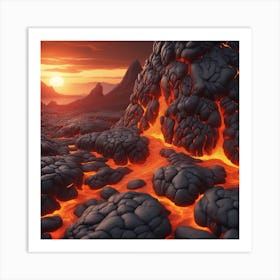 Lava Landscape 5 Art Print