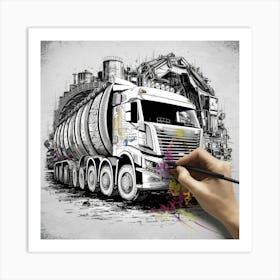 Graffiti Truck Art Print