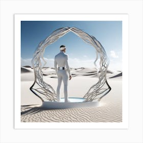 Man In The Desert 139 Art Print