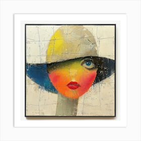 'A Woman In A Hat' Art Print