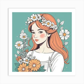 A flower girl 9 Art Print