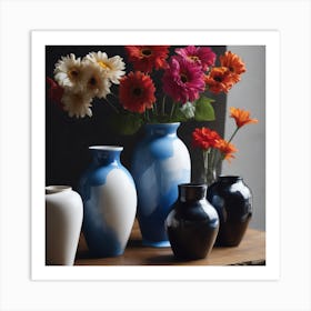 BB Borsa Vases Sea ​​Waves Art Print